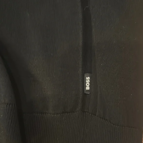 BOSS Slim Fit Black Merino Wool Crewneck Sweater - S - Picture 14 of 16